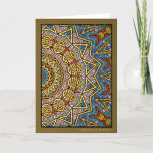 Digitale Krone Mandala Feiertagskarte