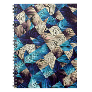 Digitale Kunst abstrakte Muster. Abstrakte blaue A Notizblock