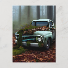 Digitale Kunst auf dem abgefahrenen Lkw Postkarte