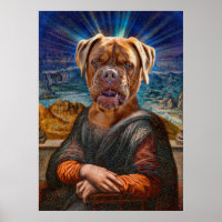Digitale Kunst - BULLDOG MONA LISA