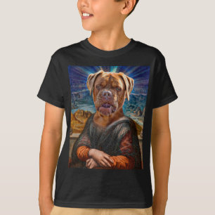 Digitale Kunst - BULLDOG MONA LISA T-Shirt