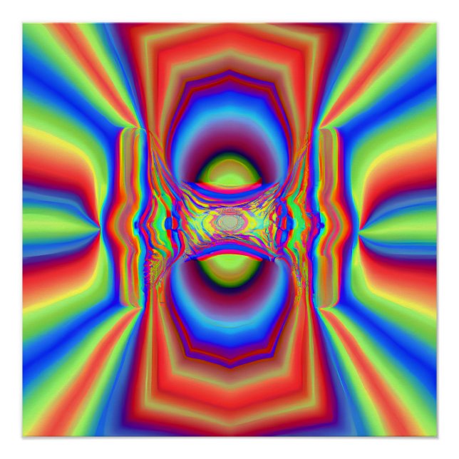 Digitale Kunst der dimensionalen Schnittstelle Poster (Vorderseite)