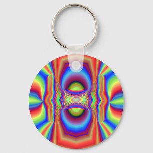 Digitale Kunst der dimensionalen Schnittstelle Schlüsselanhänger