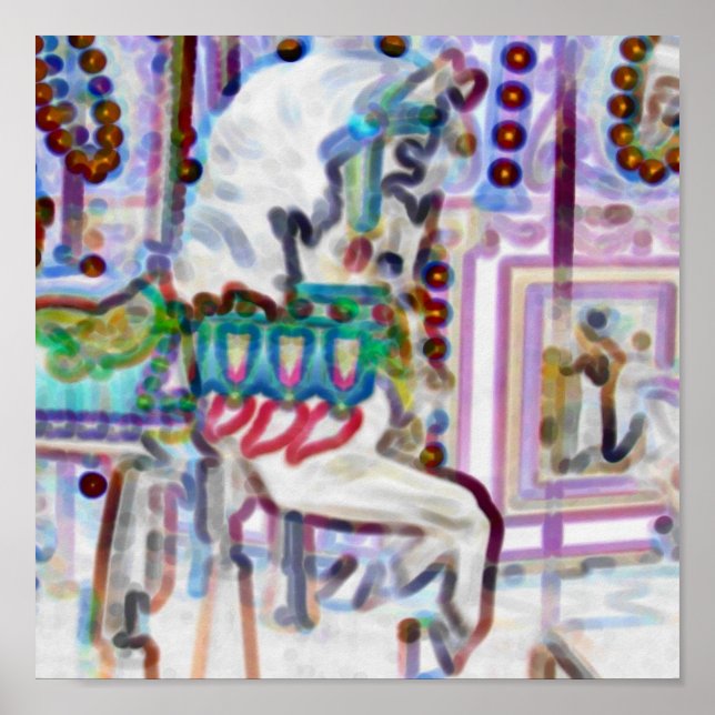 Digitale Kunst der Merry-Go-Runde Poster (Vorne)