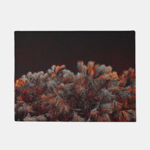 Digitale Kunst des Kiefernbaums mit orangefarbenen Fußmatte