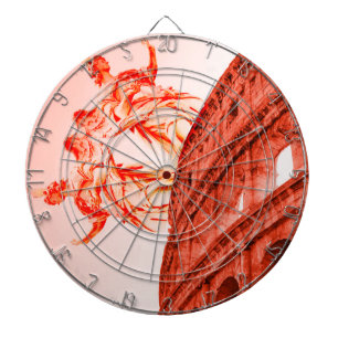 Digitale Kunst des Kolosseums und Statuen/Skulptur Dartscheibe