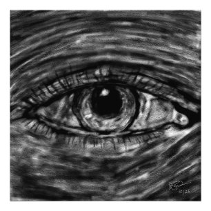 Digitale Kunst des starrenden Auges  Fotodruck