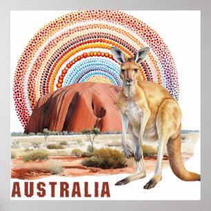 Digitale Kunst für Australien Poster