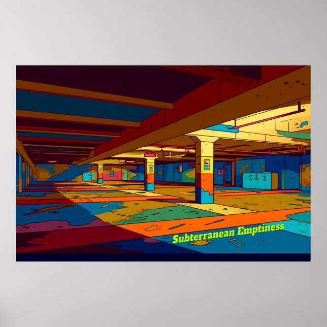 Digitale Kunst im Retro-Limousine Poster (Vorne)