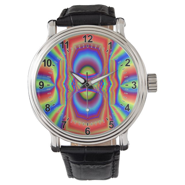 Digitale Kunst in Dimensionen Armbanduhr (Vorderseite)