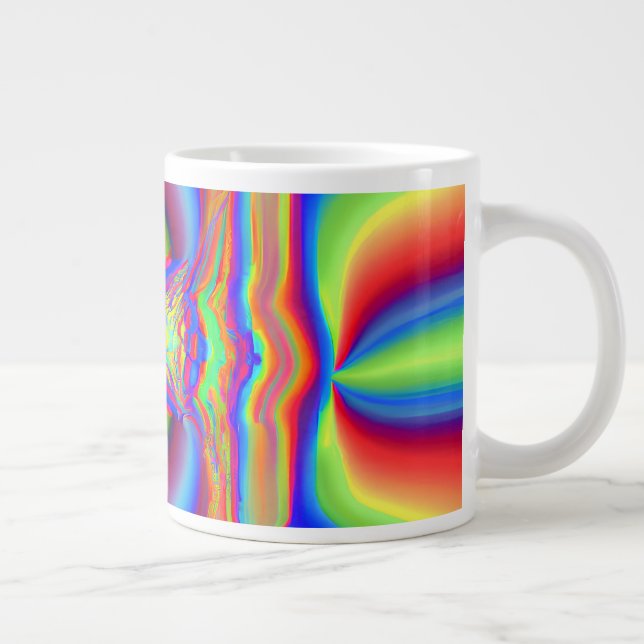 Digitale Kunst in Dimensionen Jumbo-Tasse (Rechts)
