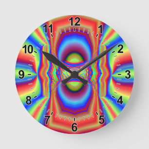Digitale Kunst in Dimensionen Runde Wanduhr