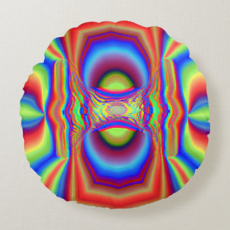Digitale Kunst in Dimensionen Rundes Kissen