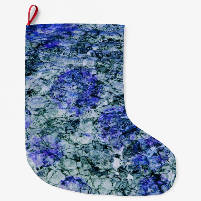 Digitale Kunst mit abstraktem Hintergrund Großer Weihnachtsstrumpf (Vorderseite)