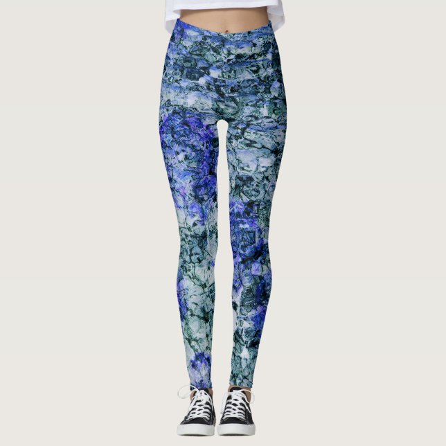 Digitale Kunst mit abstraktem Hintergrund Leggings (Vorderseite)