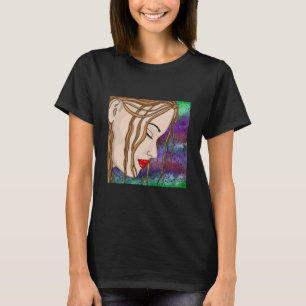 Digitale Kunst   Traurige Lady Deep in Thread   KÜ T-Shirt