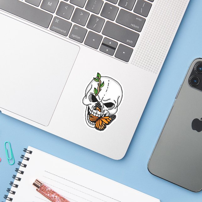 Digitale Kunst und Handschuhe Aufkleber (Laptop mit iPhone)