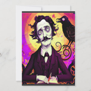 Digitale Kunst Vintage-Look Edgar Allan Poe Rabe Karte