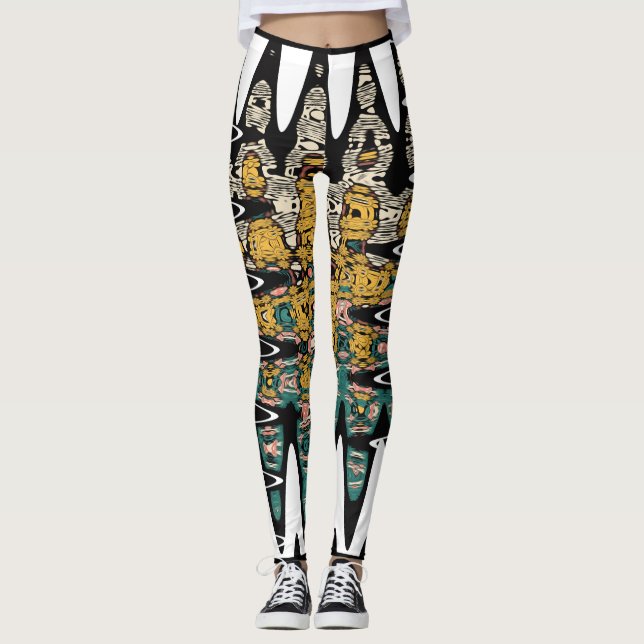 digitale Kunst Vögel Leggings (Vorderseite)