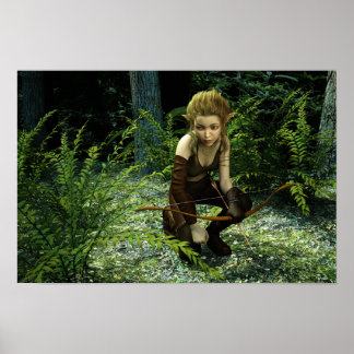 Digitale Kunst warten Poster