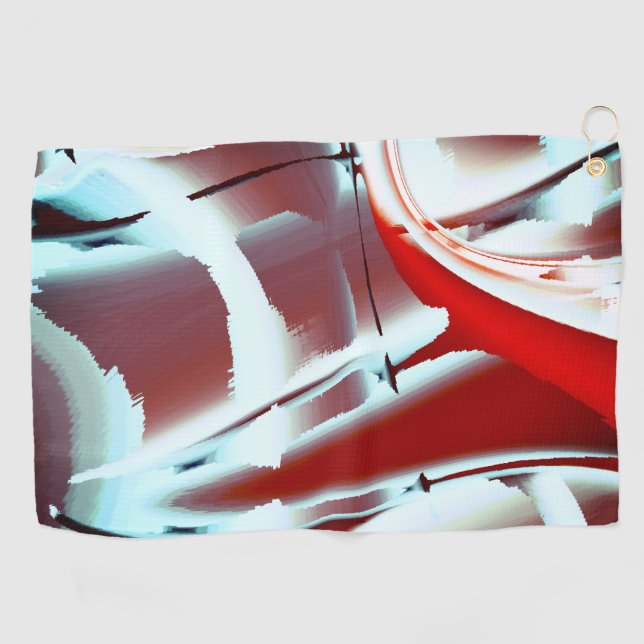 Digitale Lackvergrößerung mit Schwarzweiß Golfhandtuch (Horizontal)