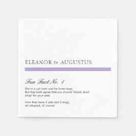 Digitale Lavendel Lila Moderne Fun Fakten Hochzeit Serviette