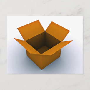 Digitale leere Box Postkarte