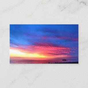 Digitale Malerei - Schöner Sonnenuntergang mit We Telefonnummerkarte