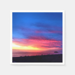 Digitale Malerei - Schöner Sonnenuntergang mit Wes Serviette