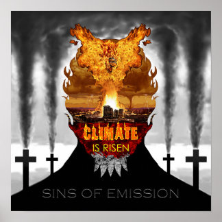 Digitale Malerei über den Klimawandel. Poster