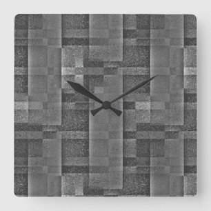 Digitale Montage von Matte-Granit-Marmor Quadratische Wanduhr