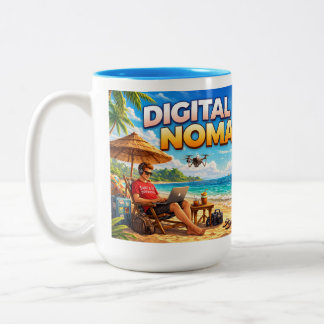 Digitale Nomaden-Brauerei Zweifarbige Tasse