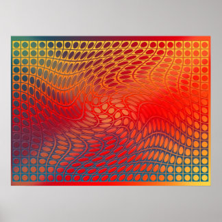 Digitale Op-Art - Toreador-Tanz Poster