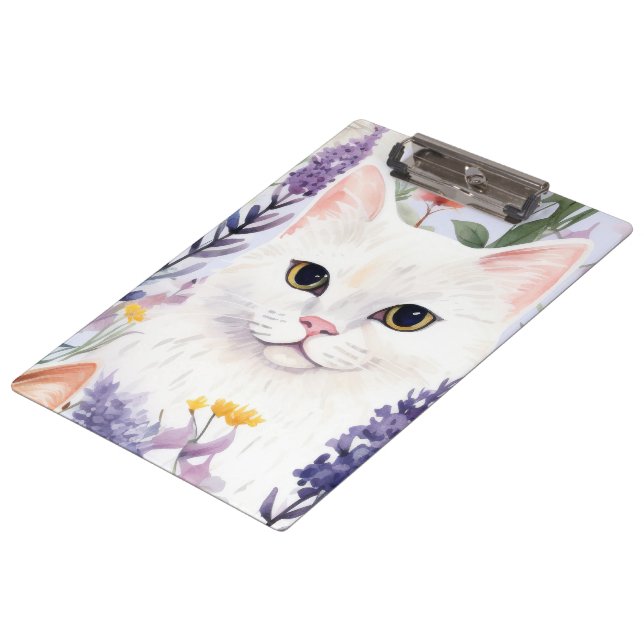 Digitale Papiere für Aquarellkatzen Klemmbrett (Schrägansicht)