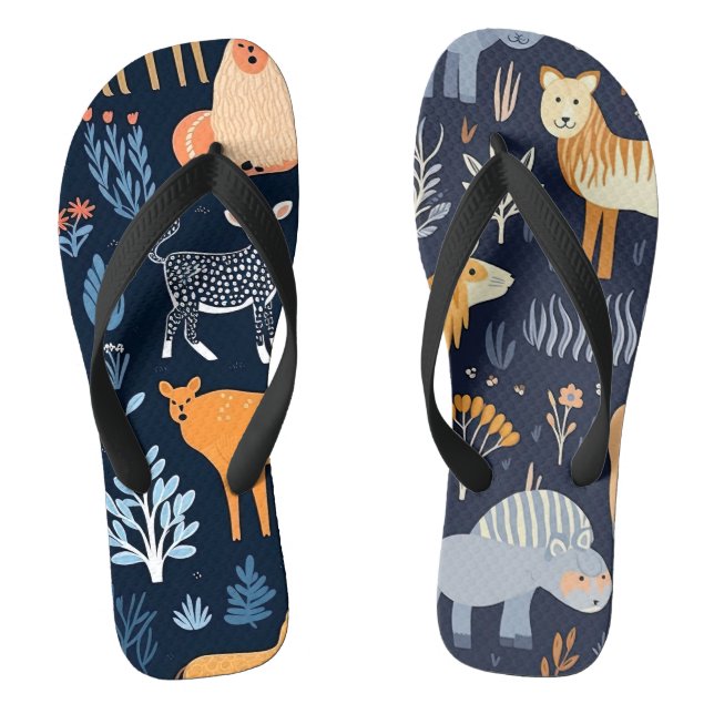 Digitale Papiermuster für Wildtiere Flip Flops (Fußbett)