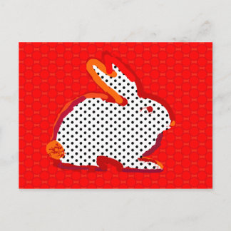 digitale Postkarte Malerei "des roten Kaninchens"