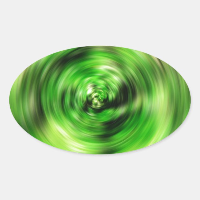 Digitale Radialfarben Blur Glow Art Beautiful Des Ovaler Aufkleber (Vorderseite)