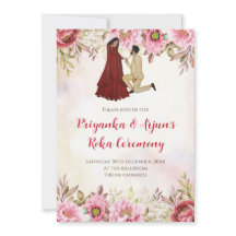 Digitale Ringzeremonie Indische Verlobungseinladun