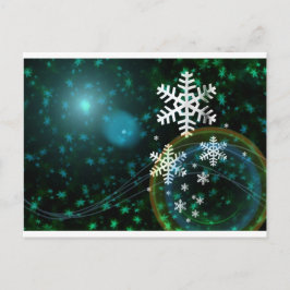 Digitale Schneeflocke Natur Winterfriedferien Lieb Postkarte