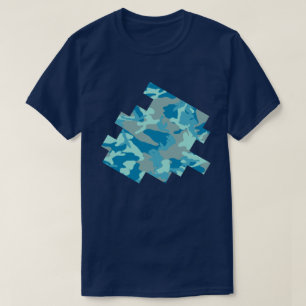 Digitale Skizze für BlueBlast-Camouflage T-Shirt