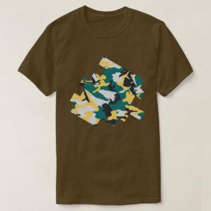 Digitale Skizze für die Camouflage am See T-Shirt