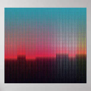 Digitale Stadtplätze: futuristische Weichheit. Poster