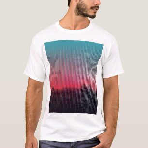 Digitale Stadtplätze: futuristische Weichheit. T-Shirt