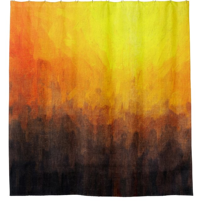 Digitale Struktur der Malerei. Abstrakte Kunst Duschvorhang (Vorderseite)