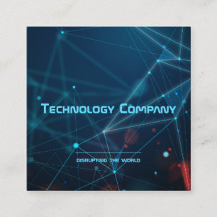 Digitale Technologie - Startup Moderne Elegante Kr Quadratische Visitenkarte