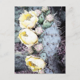 Digitale Tintenaufnahme der Cactus Blume Postkarte