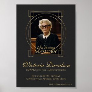 Digitale Todesanzeige Poster Dunkelgrau