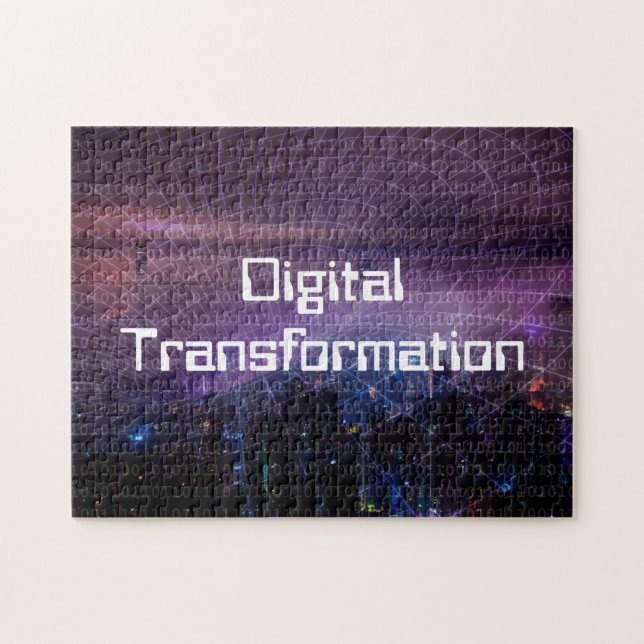 Digitale Transformation für Unternehmen Puzzle (Horizontal)
