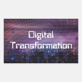Digitale Transformation für Unternehmen Rechteckiger Aufkleber