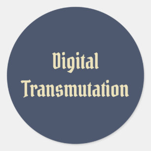 Digitale Transmutation Runder Aufkleber